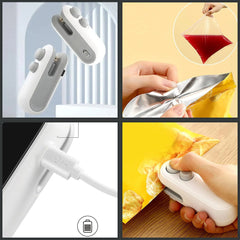 2-in-1 Mini Heat Sealing Machine – Portable Bag Sealer with Built-in Cutter