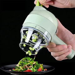 4-in-1 Electric Vegetable Cutter | Rechargeable Food Chopper & Slicer