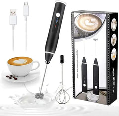 3-in-1 Electric Coffee Mixer – Rechargeable Milk Frother, Egg Beater & Drink Whisk