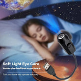 USB Ceiling Moon Earth Projection Atmosphere Light Starry Sky Lamp Bedroom Decoration Projector (6 Lenses)
