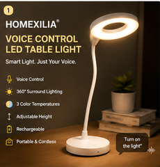 Smart Voice Control Table Lamp | LED Night Light with Voice Activation