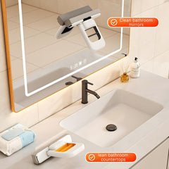 Foldable Mini Mop | Portable Desktop Wet & Dry Cleaning Mop | Self‑Squeezing