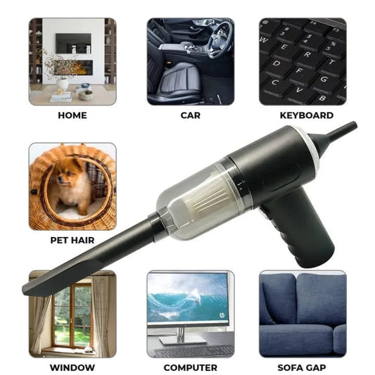 3-in-1 Portable Wireless Vacuum for Car &amp; Laptop