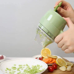 4-in-1 Electric Vegetable Cutter | Rechargeable Food Chopper & Slicer