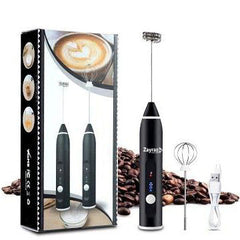 3-in-1 Electric Coffee Mixer – Rechargeable Milk Frother, Egg Beater & Drink Whisk
